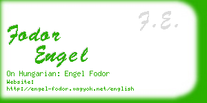 fodor engel business card
